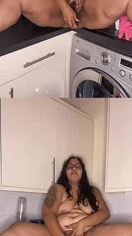 Filthy Squirting BBW in the Kitchen