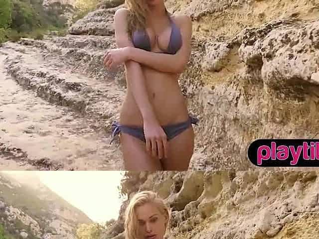 Large bazookas slender mother I'd like to fuck model disrobes stripped at the beach to flaunt hawt figure