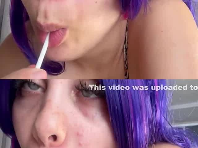 My Indian Wife Is At Home Sucking The Lollipop Then Masturbating With It And Having An