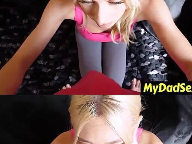 Stepdaughter Catches Stepdad's Wang After Playing with Her Toys - Mydadsex
