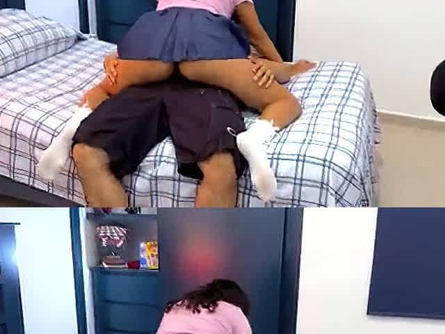 Hot large butt gets drilled by her 2 roommates, CUMFACE this babe's very LEWD