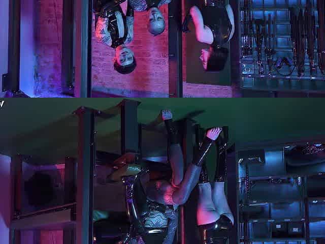 Triple Domination Latex Shining and Flogging with Mastix Ae, Mixstress Switch & Mushroom Sofi