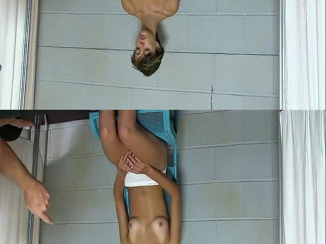 Skinny teen masturbates for a first time - amateur video