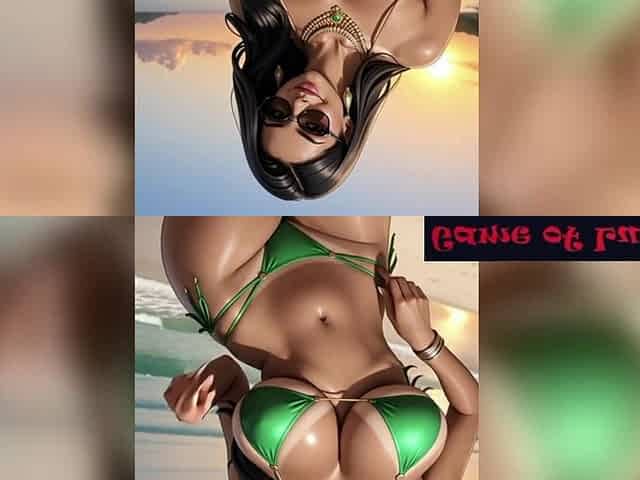 Gol Hot Desi Women Hot Bikini Beach Animation