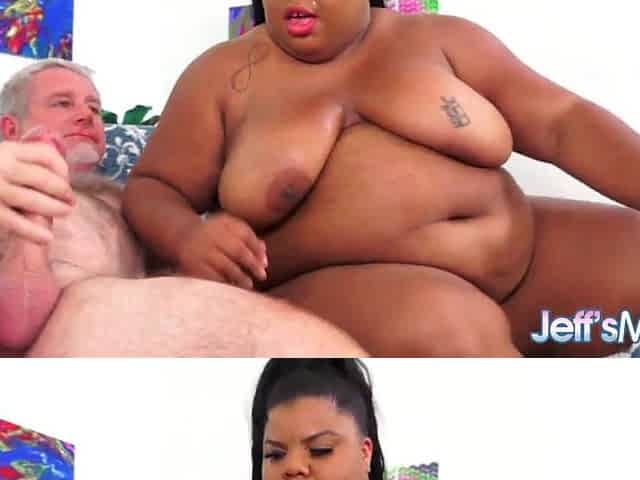 Corpulent Black Peaches Love Rides a Thick White Wang