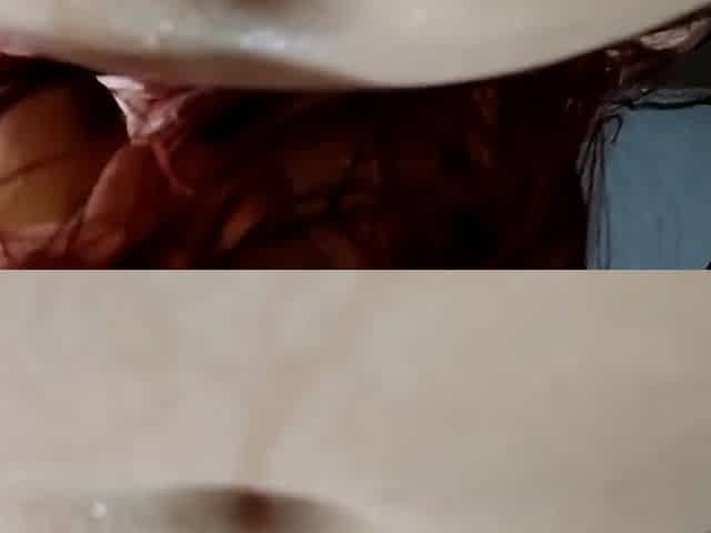 That babe gives me a tugjob with her boobs and then I cum in her twat