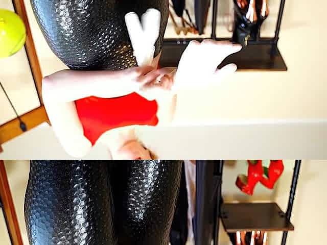 latex tugjob extrem, sie melkt meinen Schwanz auf ganz besondere Art & Weise