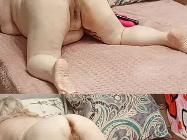 Stepmom with Round Ass and Hairy Cunt Gets Orgasm From Masturbation