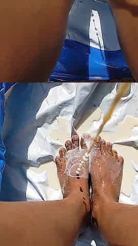 Dropping some Milk on my feet