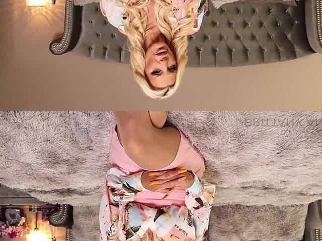 Stunning Busty Blonde Brittany Andrews Rubs Her Big Tits and Pussy!