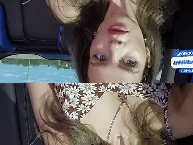 Drove to work in a taxi, stroked my honeypot in public - greatest XXX porn!