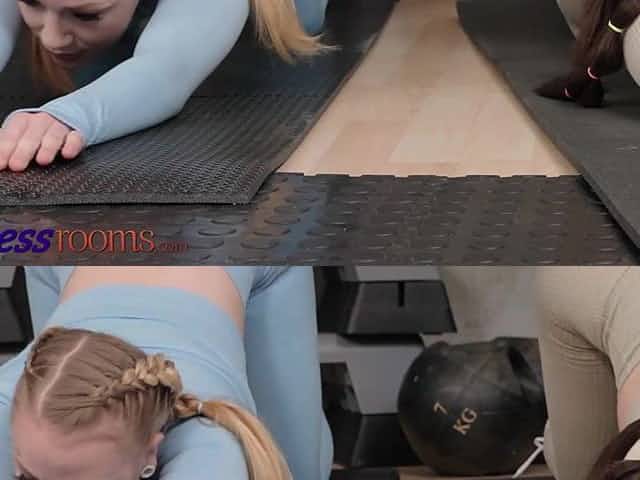 Kazakh MILF Luna Truelove & Dutch babe Chrystal Sinn fucking fitness trainer