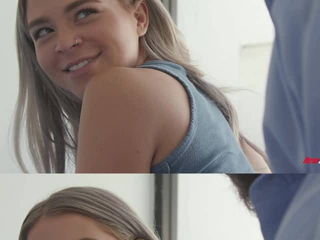 Young Rharri Rhound gets her tiny pussy banged in the gym