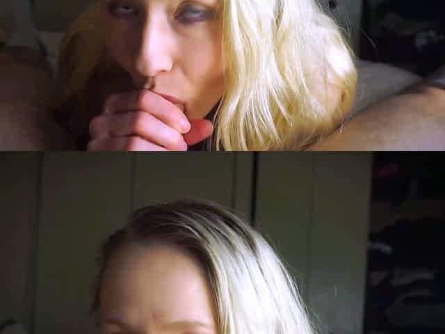 Cute blonde teen girlfriend awesome POV blowjob