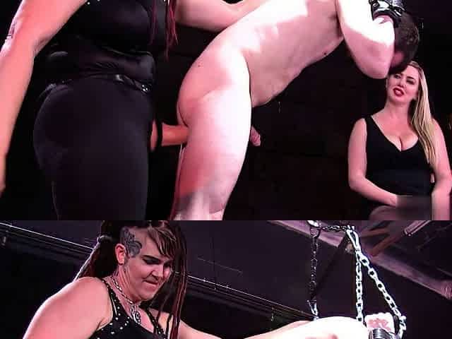 Brunette pornstar femdom with cumshot