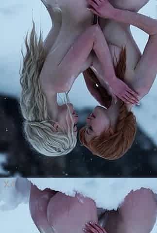 Frozen Cosplay. Elsa and Anna (AI Generated)