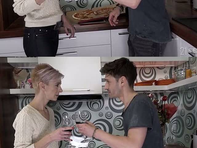 Noisy young neighbor knows how to satisfy old angry woman Belinda Bee