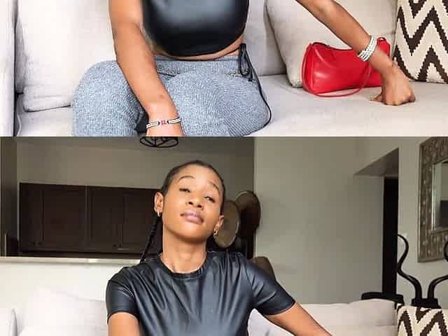 This flexible EBONY MILF was stretching