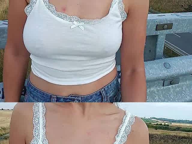 Publicly flashing vagina and bazookas on the street