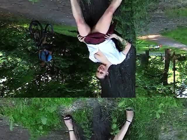 Bella - flashing in the forest