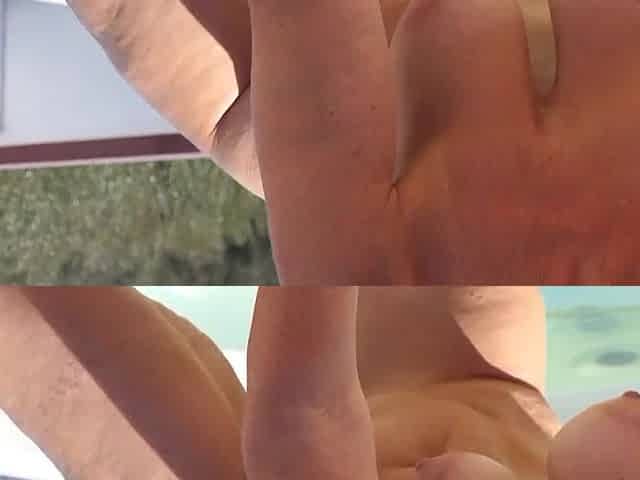 Chubby Busty Blonde Mature Lady Sucks Her Husband's Cock & Enjoys Hot Missionary Fuck By the Pool