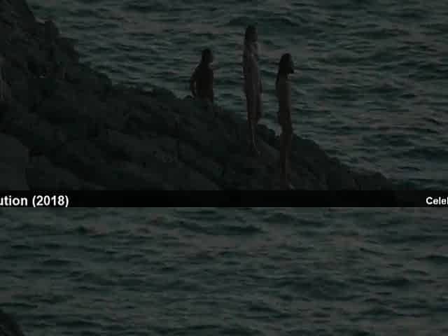 Jenna Thiam, Lola Klamroth & Marianna Fontana frontal in nature's garb