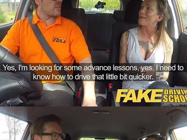 Fake Driving School Advanced lewd lesson in perspired smutty creampie