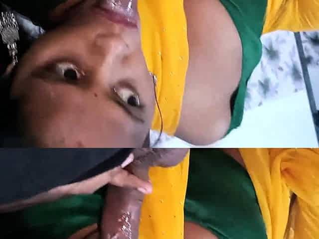 Young Hot Indian Wife Giving Deep Throat Blowjob