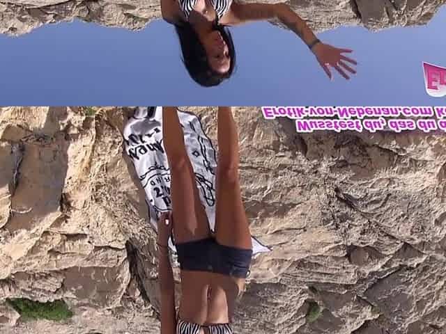 Sexy German Latin chick screws on vacation at the beach