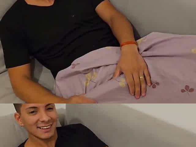 I got careless and discovered a hard rod - facial ejaculation
