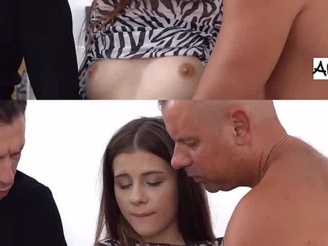 Tiny cute Mia MI enjoys anal DP threesome with big cocks
