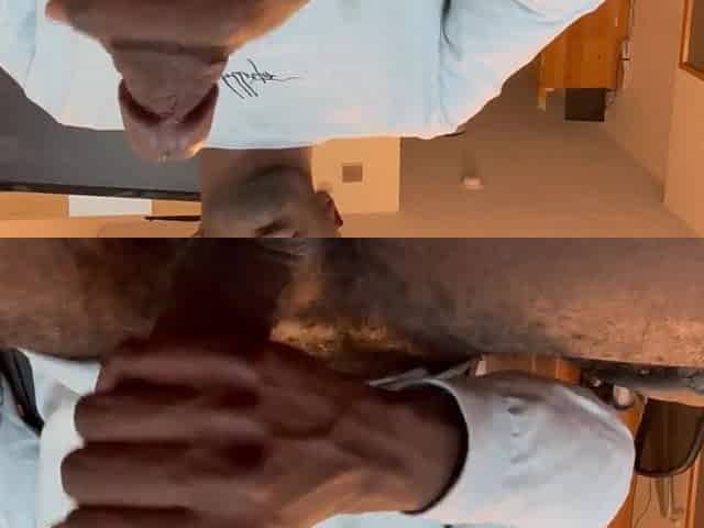 BBC eats his own cum with cheese