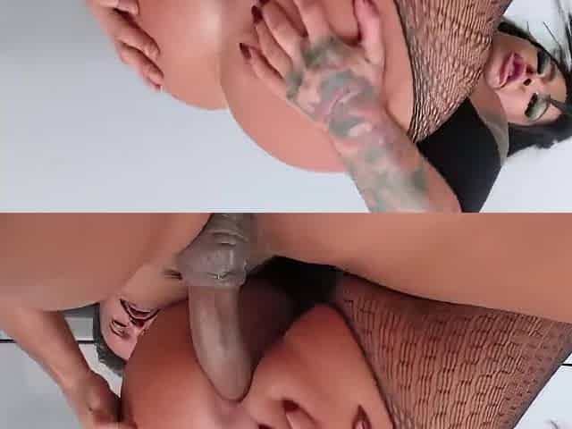 Bootylicious Latina In Pantyhose Gets Anally Drilled Rough