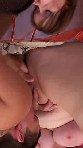 Big boobed bbw having fun with younger lover