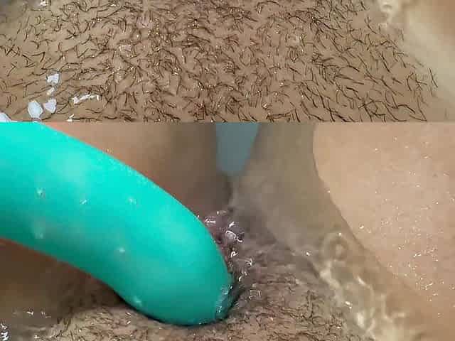 Masturbating in the bathroom with Rabbit Dildo
