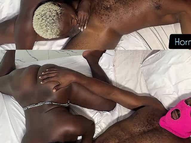 Sexually excited black cutie banged by ebony penis