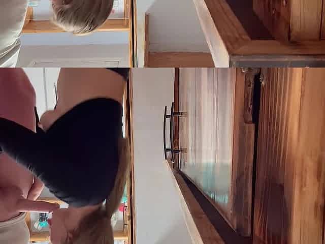 Teen Babysitter Sneak Bang in Pantry