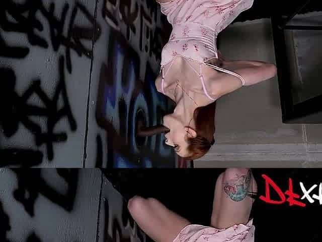 DFXTRA - Beautiful Redhead Erin Everheart Visits a Gloryhole - Suck & Screw