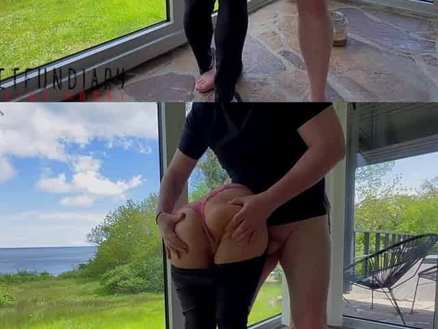 after hike risky window sex with curvy cutie in taut leggings - projectfundiary