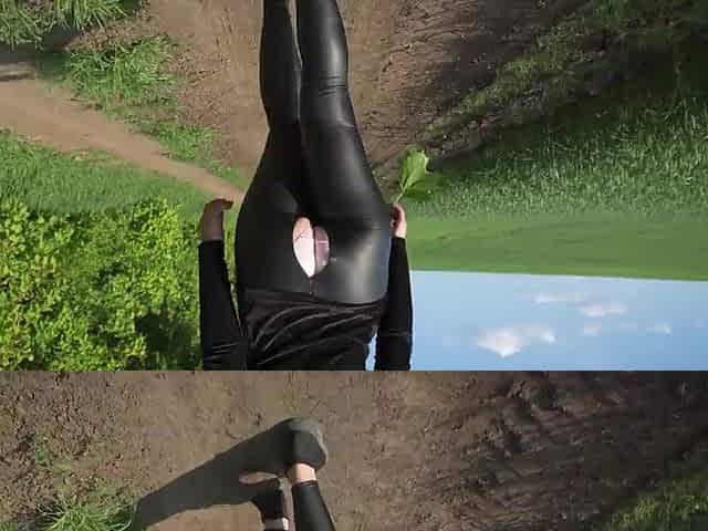 mother I'd like to fuck Getting A Walk In Leather Yoga Panties Untill They Split Open