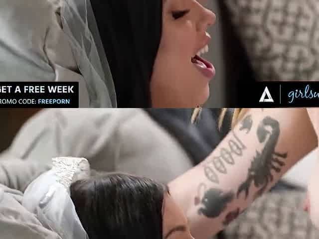 Tattooed Redhead Fucks Hot Bride