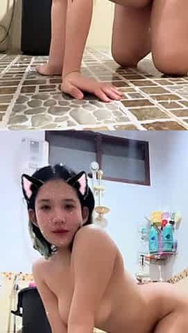 Amateur asian teen licks ass and sucks cock