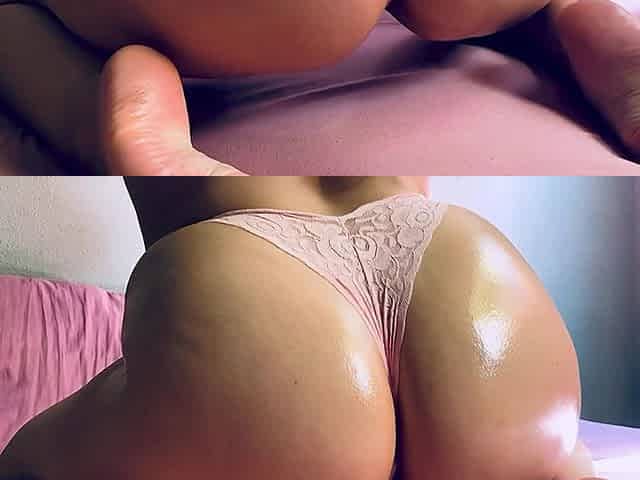 Oiled up & Plugged: Thick Latina Takes It Doggy While That Ass Shines