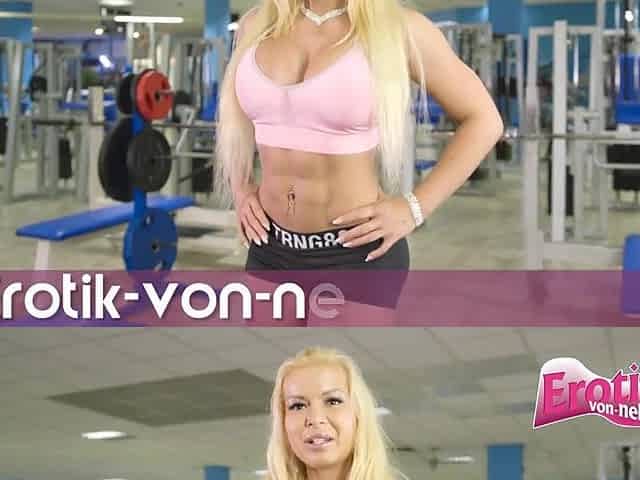 German sexy brunette hair drilled hard in POV style