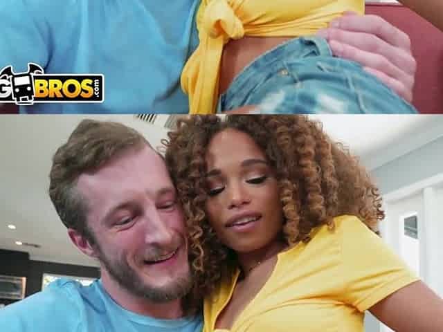 BANGBROS - Hawt Ebony Gal With African Screwed In The Butt On Camera