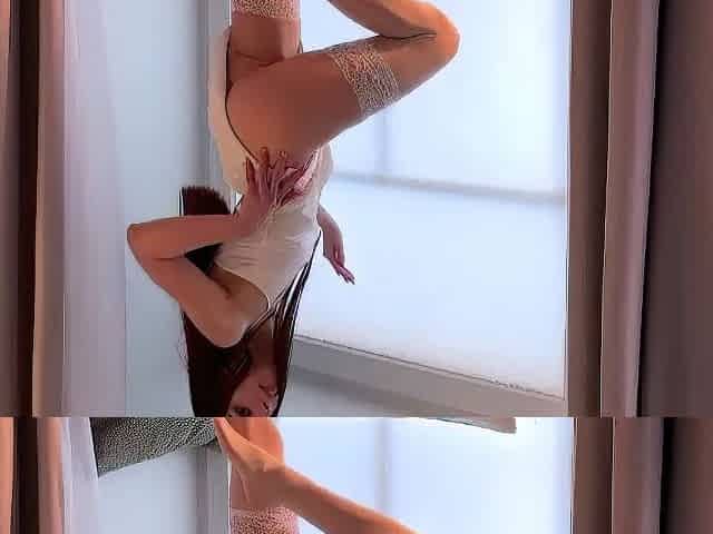 Latex slut solo anal masturbation