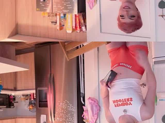 Hooters Femboy Rides Sex-toy For Tips - Lana Bee