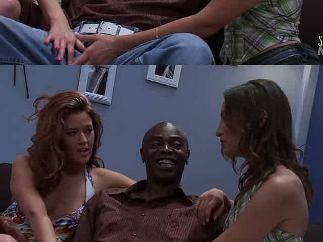 Interracial 3some is the most excellent for those 2 little whores
