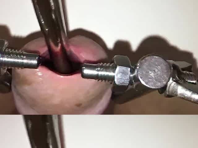 Urethral stretching with super device! My urethra is filled with jizz.