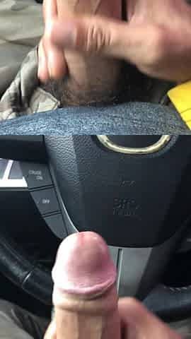Large Dong Solo POV Stud Jerking Off In Car Til Cum ????